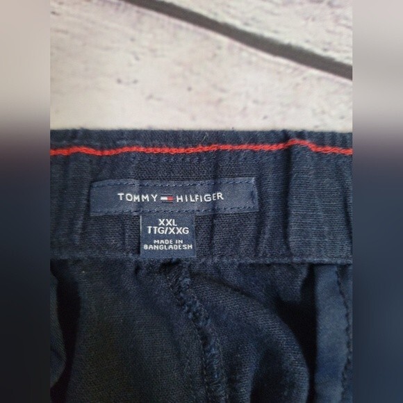 Tommy Hilfiger Navy Skirt size XXL Linen Blend Tie/Button Zipper Front Casual - Picture 6 of 7